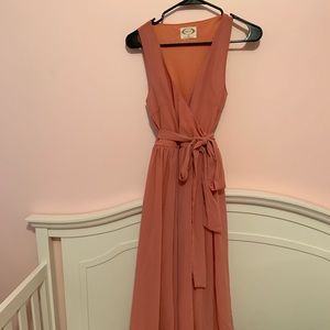 Peach maxi dress